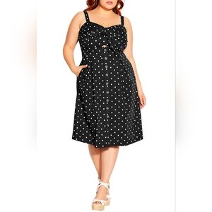 NWOT City Chic Black Polka Dot Dress